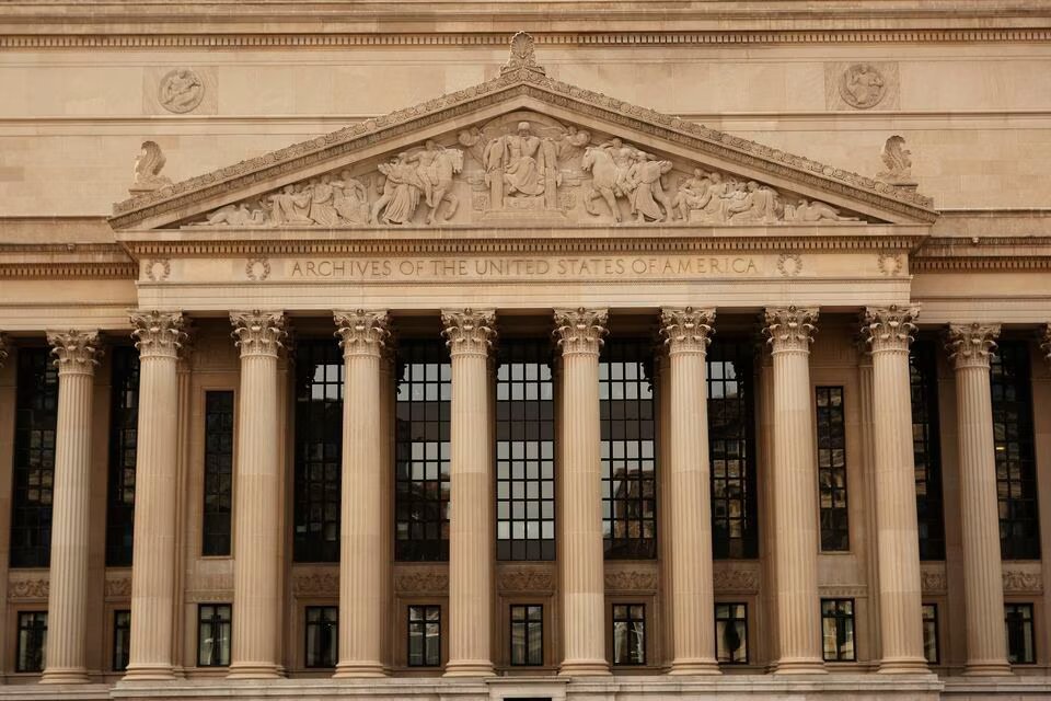 The National Archives building is seen in Washington on March 4, 2012. File Photo / Reuters