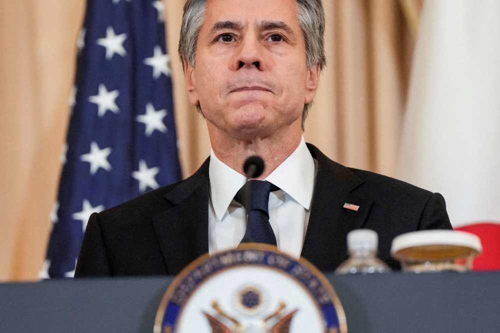 File Photo: US Secretary of State Antony Blinken speaks during a joint press conference with US Secretary of Defense Lloyd Austin and Japan’s Foreign Minister Yoshimasa Hayashi and Defense Minister Yasukazu Hamada at the State Department in Washington, US, January 11, 2023. (REUTERS/Joshua Roberts)