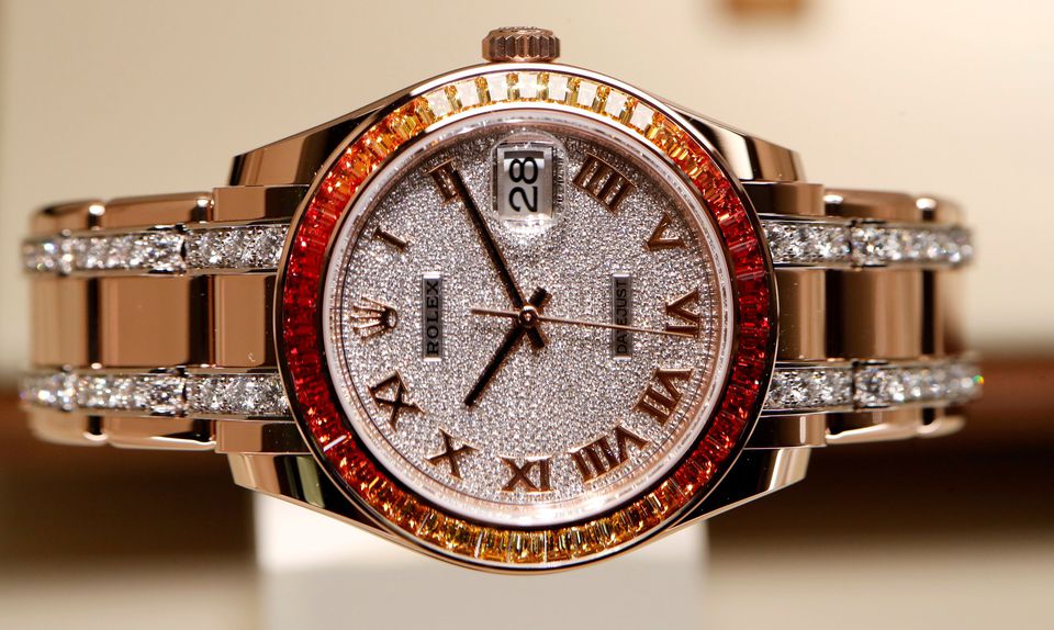 A Datejust watch of Swiss manufacturer Rolex is displayed at the Baselworld watch and jewellery fair in Basel, Switzerland, on March 26, 2018.  File Photo / Reuters