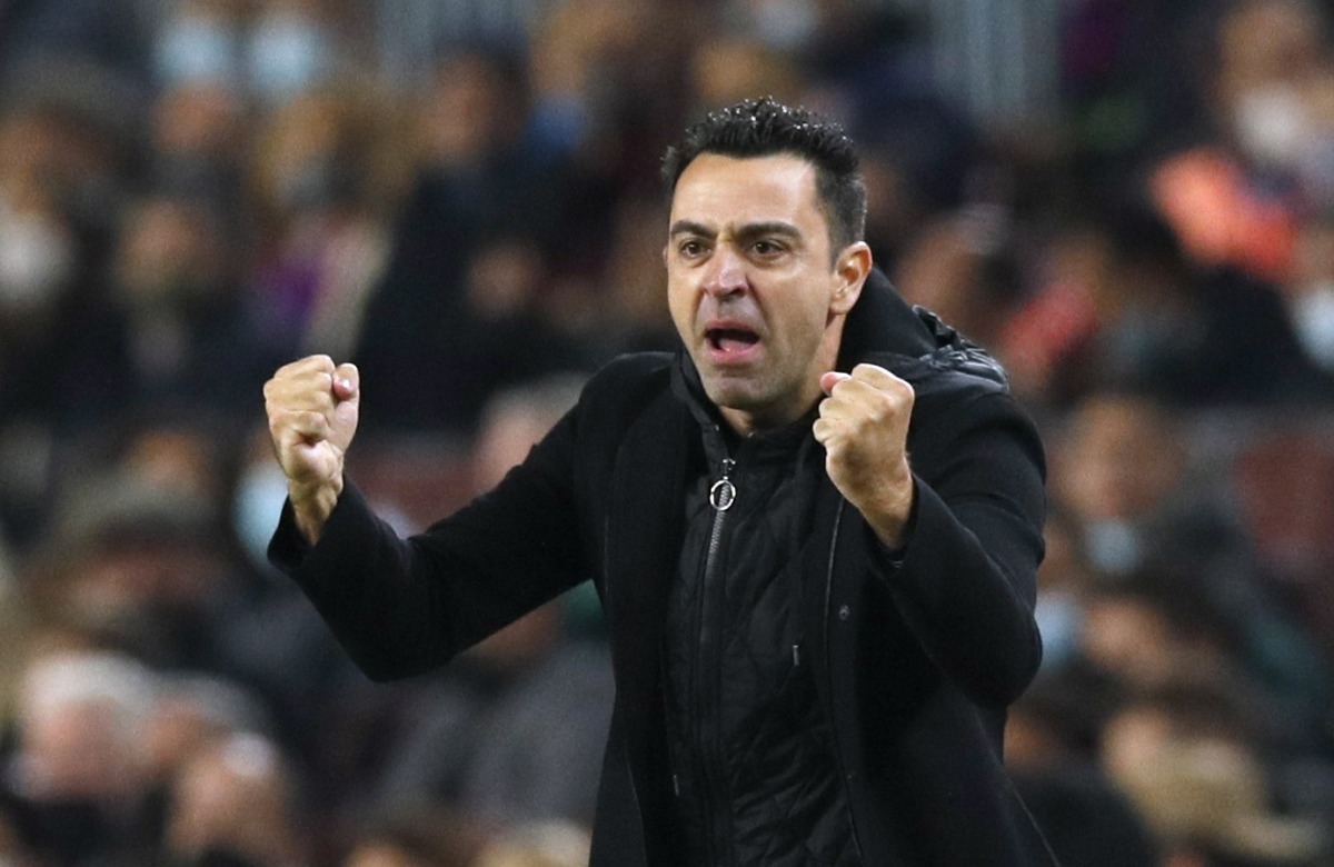 FC Barcelona coach Xavi reacts during the La Liga match against Espanyol at Camp Nou, Barcelona, Spain on November 20, 2021.  File photo / Reuters
