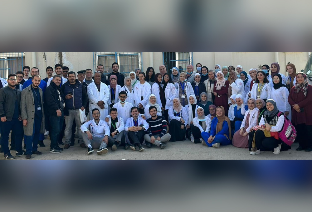 Medical students during the international exchange trip to Jordan.