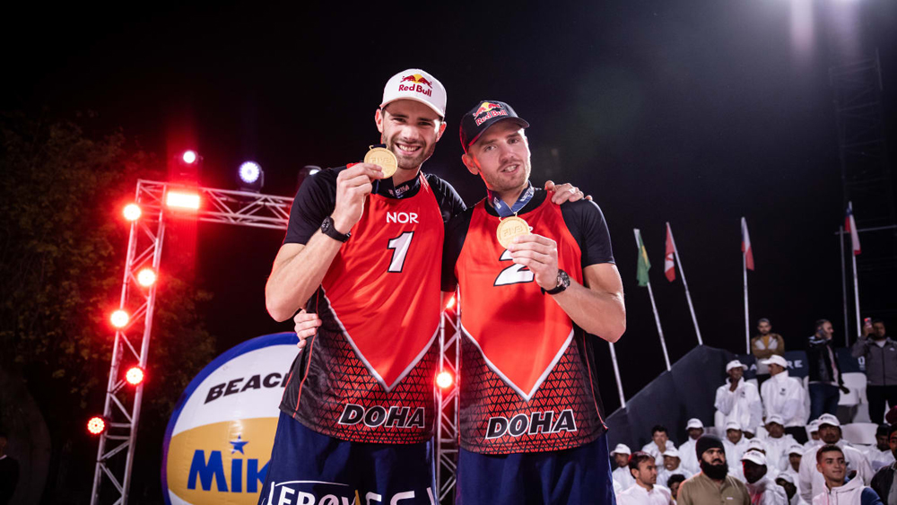 Elite 16 men's winners Anders Mol and Christian Sandlie Sorum of Norway.
