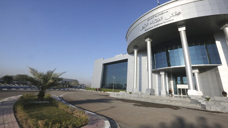 The building of the Supreme Judicial Council, Iraq's top court, Baghdad, Iraq, on January 19, 2022.  File photo / AFP 