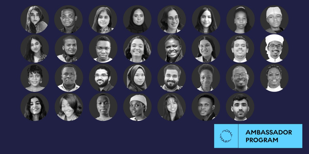 Participants in the 2023 Ambassador Program offered by Qatar Foundation’s Doha Debates. 