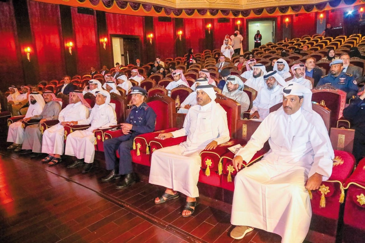 Officials and guests at the announcement ceremony for the 9th Disaster Management Camp, yesterday. 