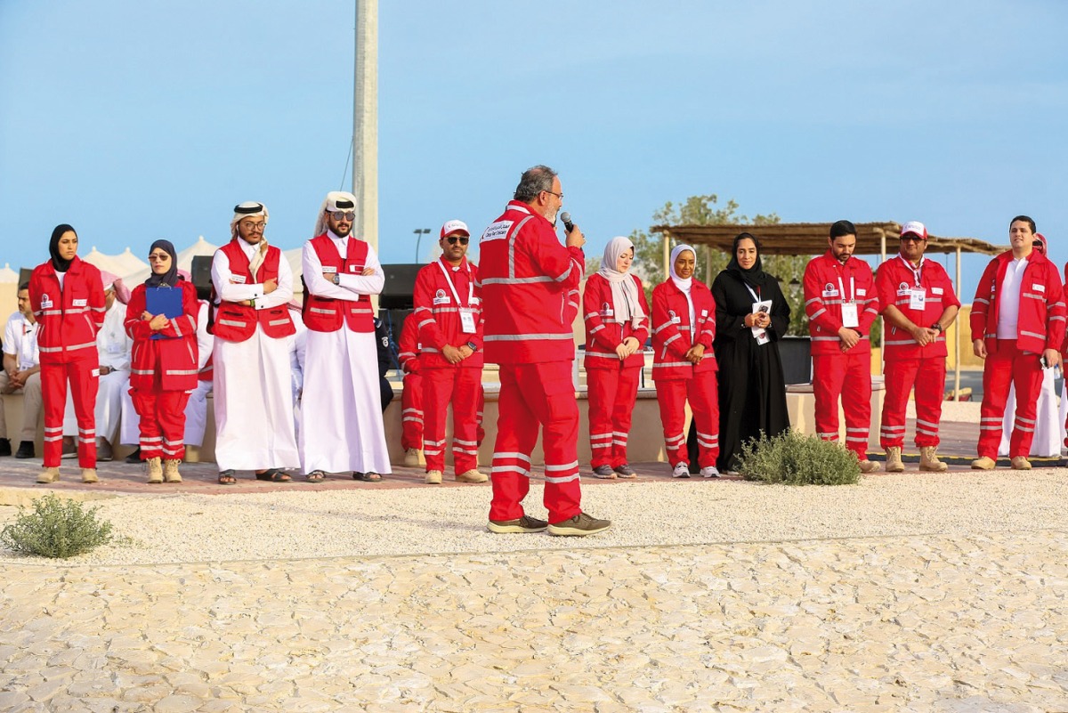 Participants at QRCS’s 9th Disaster Management Camp.