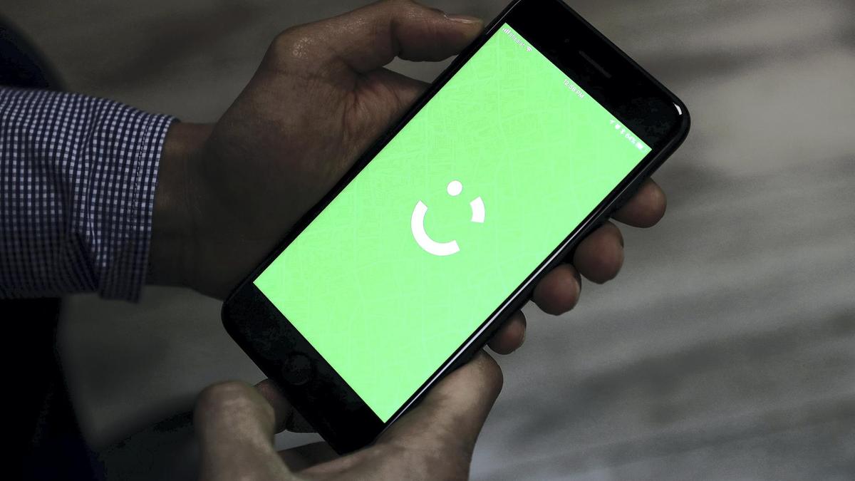 File photo displaying the Careem logo on a phone screen.