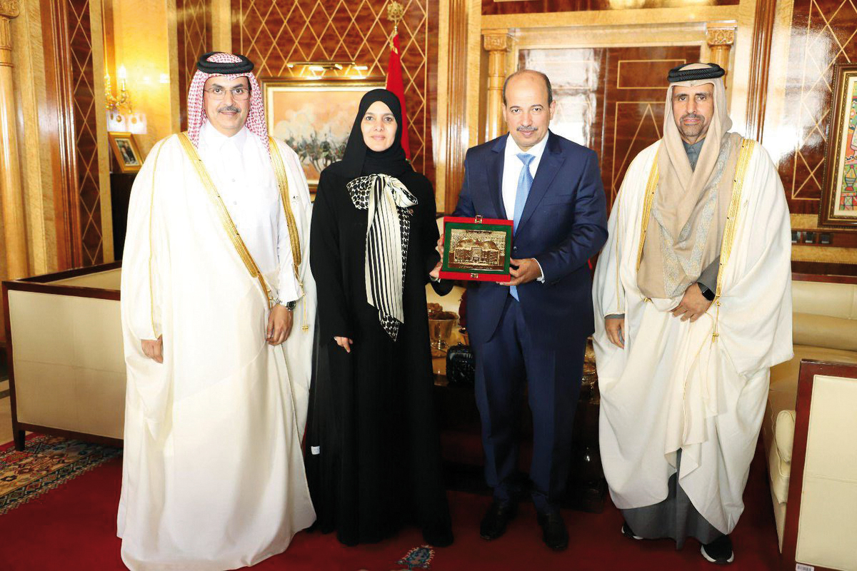 Deputy Speaker of the Shura Council H E Dr. Hamda bint Hassan Al Sulaiti (second left) with other dignitaries during the meet.