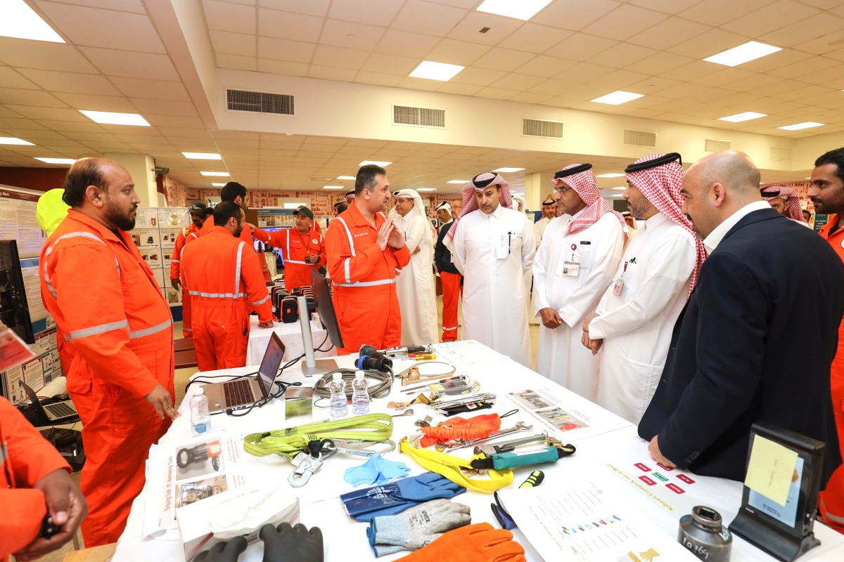 Qatargas Chief Executive Officer Khalid bin Khalifa Al Thani and members of the senior management at the event.