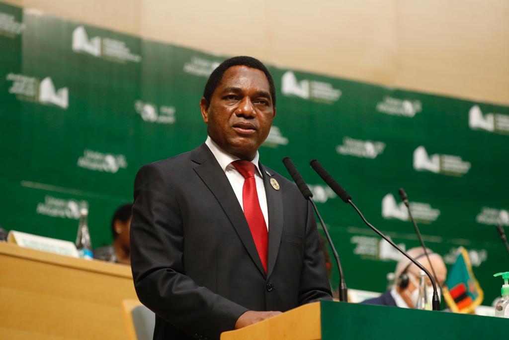 Zambian President Hakainde Hichilema.

