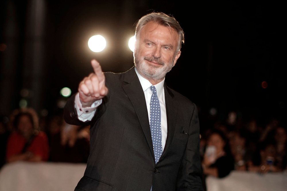 (FILES) In this file photo taken on September 6, 2019 actor Sam Neill arrives for the premiere of 