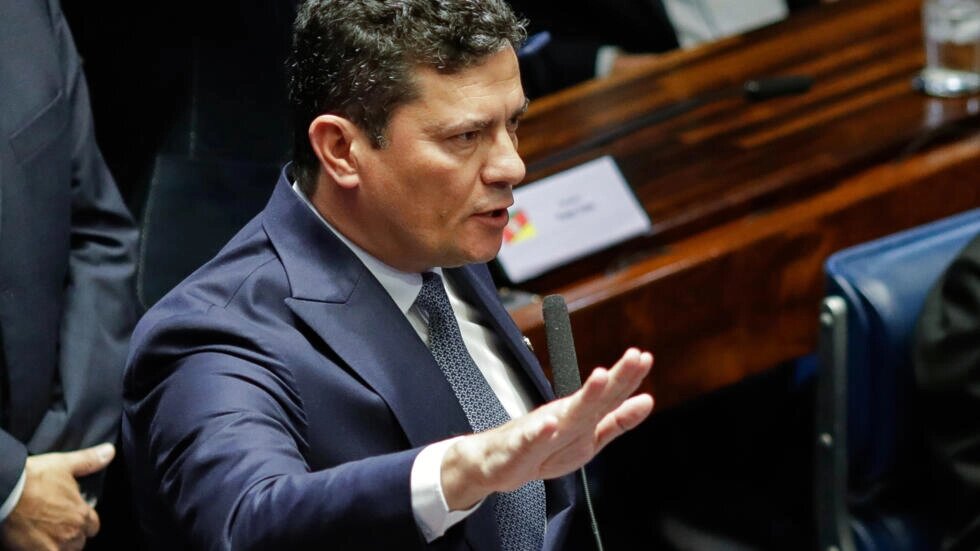Brazilian Senator Sergio Moro allegedly was a target of a criminal plot to carry out kidnappings and assassinations.  Sergio Lima / AFP

