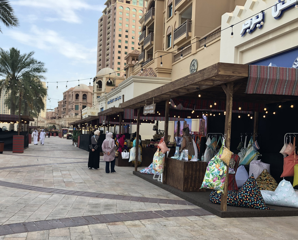 People visiting Eid market festival at The Pearl-Qatar yesterday. Pic: Joel Johnson/The Peninsula