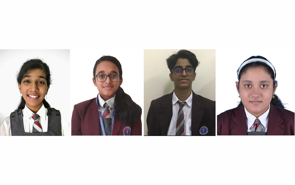 From left: Neha Chindu Susan, Veena Vishnu, Bhagath Krishnan, and Bivina Sosa Biju