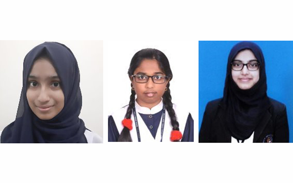 From left: Aayida Shamsu, Shirline Jovita Xavier Raj, and Rania Ahmed Sheikh