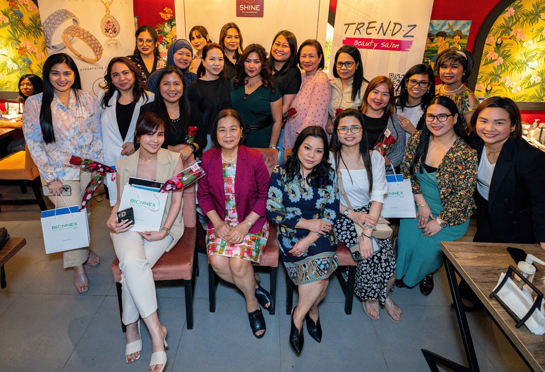 Philippine Ambassador to Qatar, HE Lillibeth V. Pono (2nd front left), Filipino Women's Association in Qatar Founder, Conchita Ponce (3rd front left) along with Filipino mothers who were recognised during Mother's Day celebration on May 14, 2023.