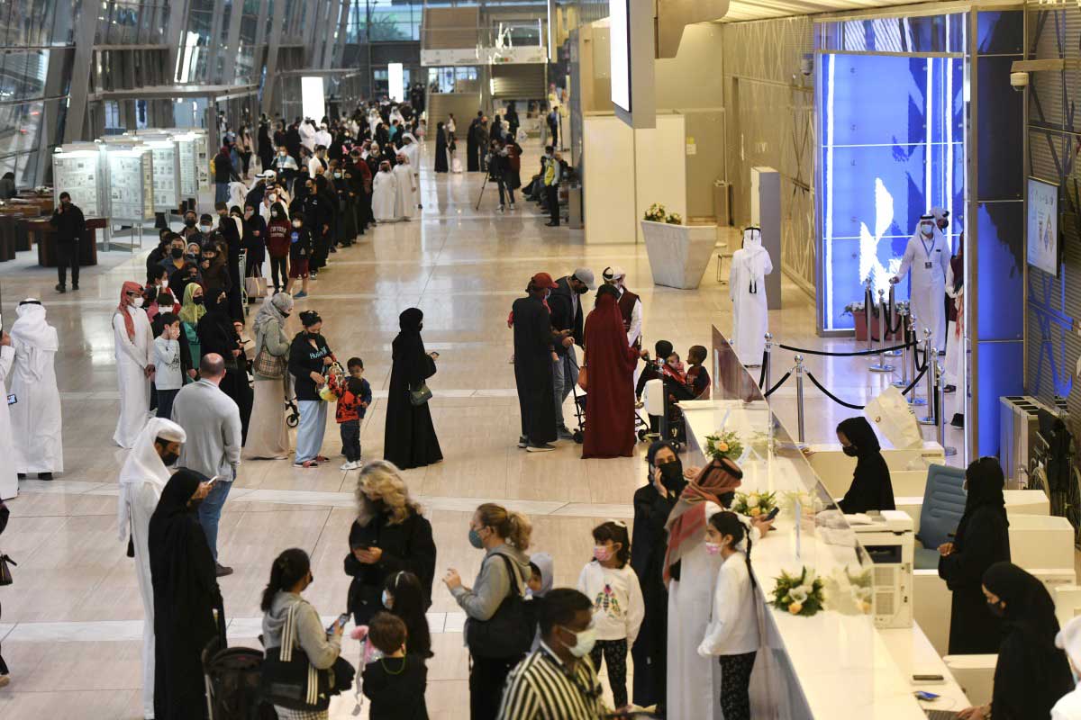People queuing to enter last year's 31st Doha International Book Fair (DIBF) at Doha Exhibition and Convention Center in West Bay. Pic: Amr Diab

