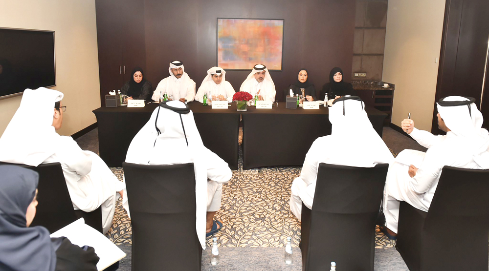 The Ministry of Labour officials with the owners of recruitment offices during the meeting. 