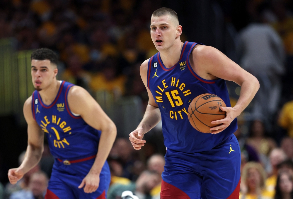 Nikola Jokic against the Miami Heat in Game One of the 2023 NBA Finals at Ball Arena on June 01, 2023 in Denver, (Photo by MATTHEW STOCKMAN / GETTY IMAGES NORTH AMERICA / Getty Images via AFP)