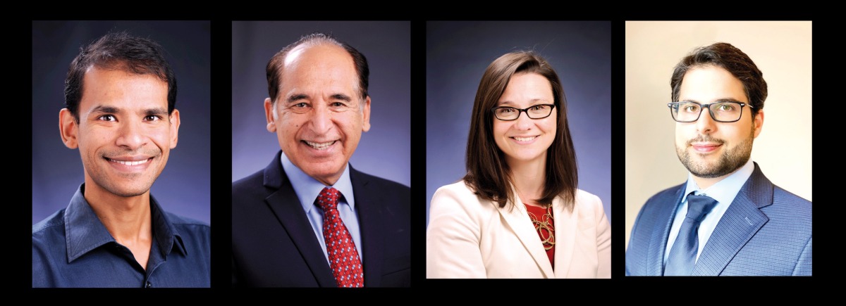 From left: Dr. Amit Abraham, Dr. Ravinder Mamtani, Jamie Gray, and Dr. Tariq Chukir