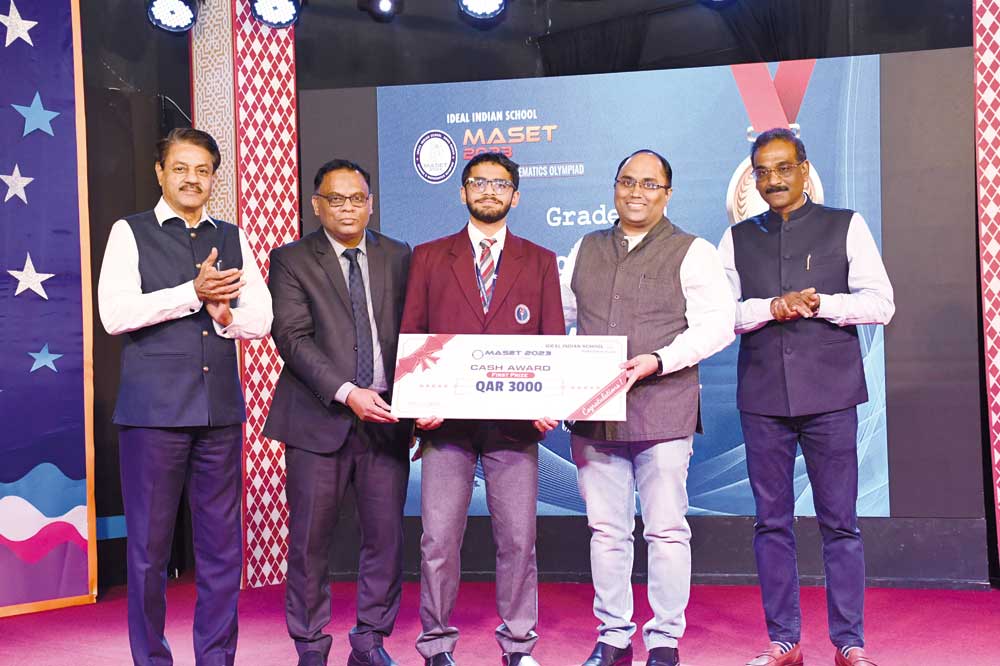 A winner being honoured during the award ceremony.