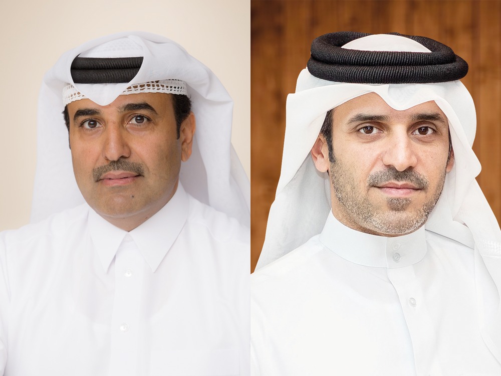 QREC Chairman Issa bin Mohammed Al Mohannadi (R), QREC's Acting CEO Bader bin Mohammed Al Darwish (L) 