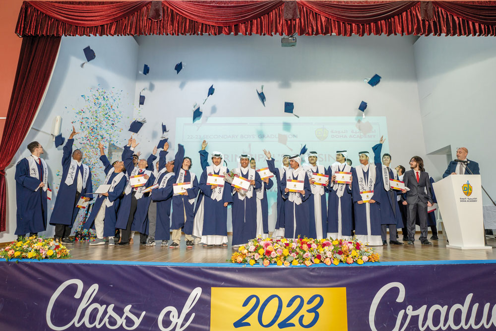 Doha Academy 2023 graduating students.
