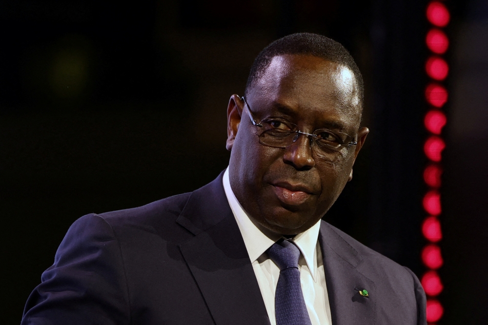 (FILES) Senegal's President Macky Sall attends the conference 