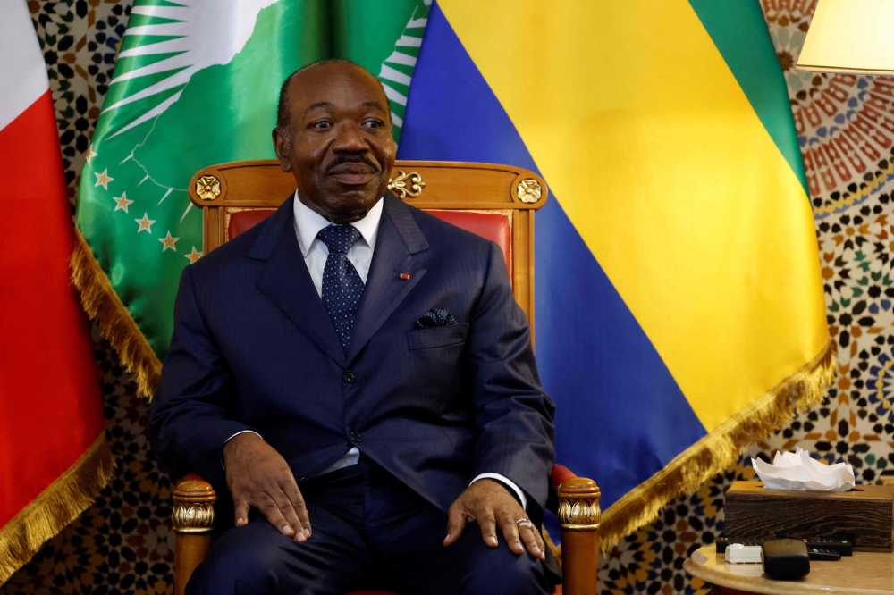 File photo of Gabon's President Ali Bongo Ondimba taken on March 1, 2023. (AFP)
