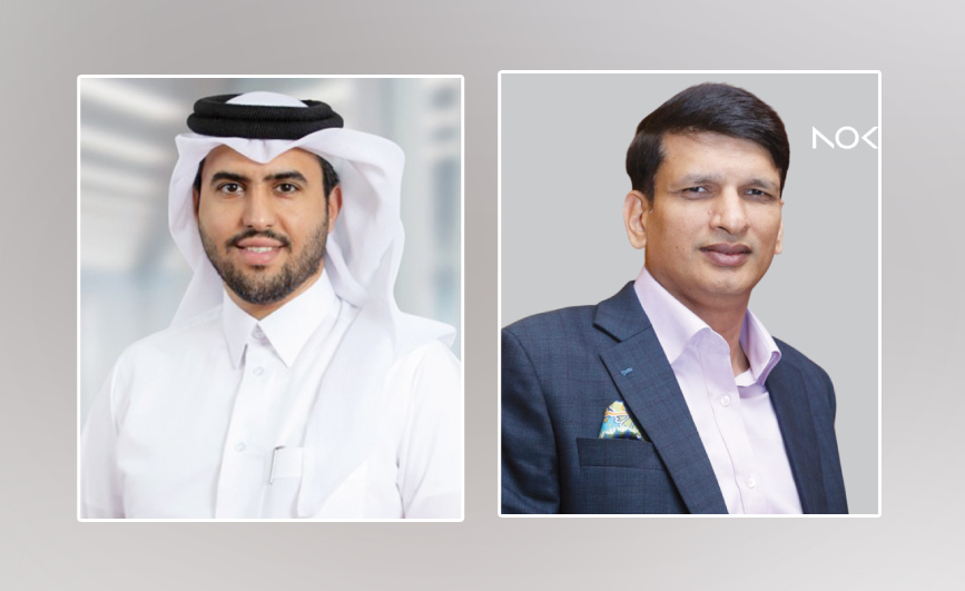 Thani Al Malki (left), Chief Business Officer at Ooredoo Qatar  and Samar Mittal, Head of Cloud and Network Services, MEA market at Nokia. 