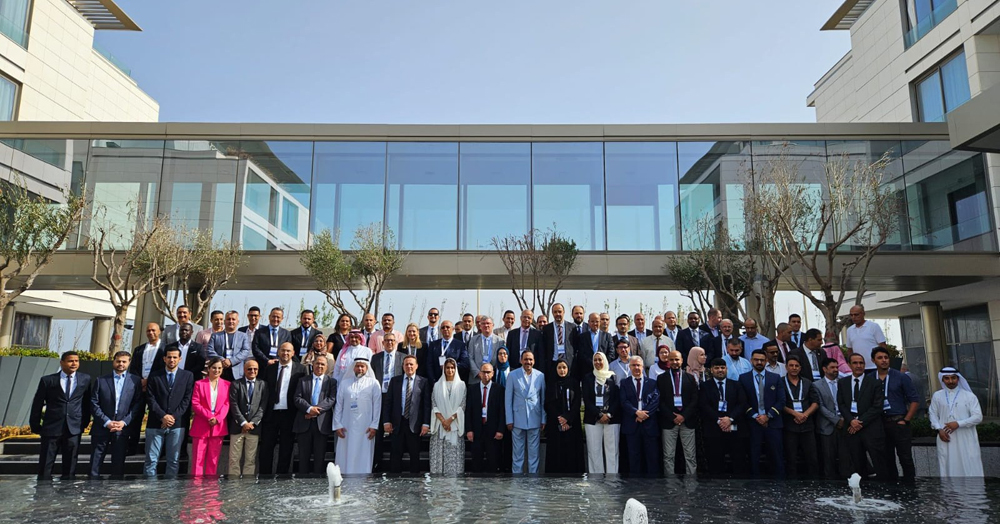Participants in a group photo in Rabat, Morocco. 