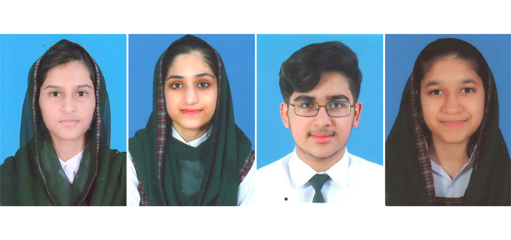 From left: Hfsa Sajid, Maimoona Mohammad Luqman, Huzaifa Ahmed, and Maheen Saghir 