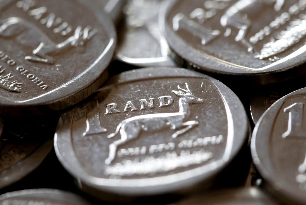 File photo: South African rand coins are seen in this photo illustration taken September 9, 2015. Reuters/Mike Hutchings

