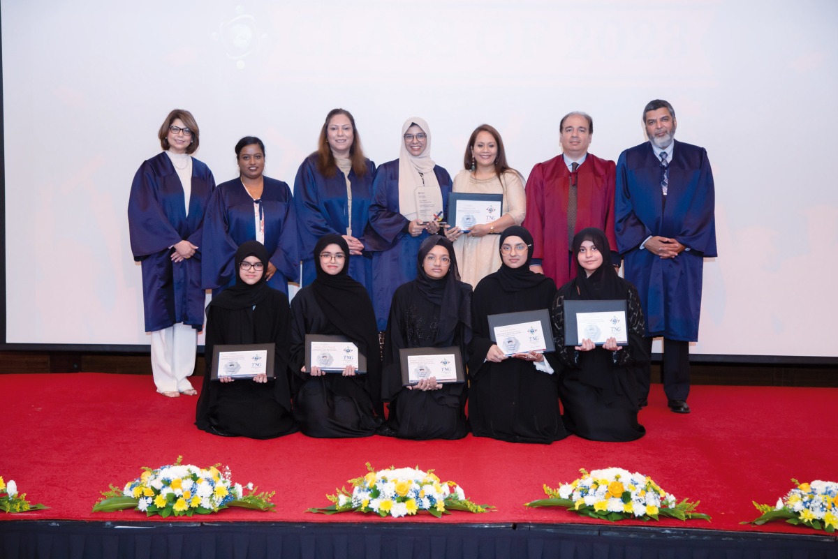 Director of TNG Riyaz Ahmed Bakali with official and graduates during the ceremony.