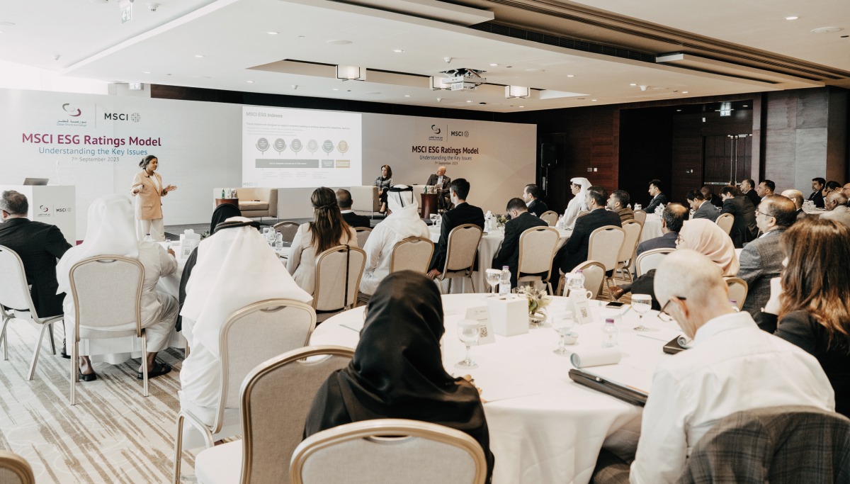 Participants at the seminar hosted by QSE and MSCI on the understanding of the ratings methodology underlying the MSCI QSE 20 ESG Index.