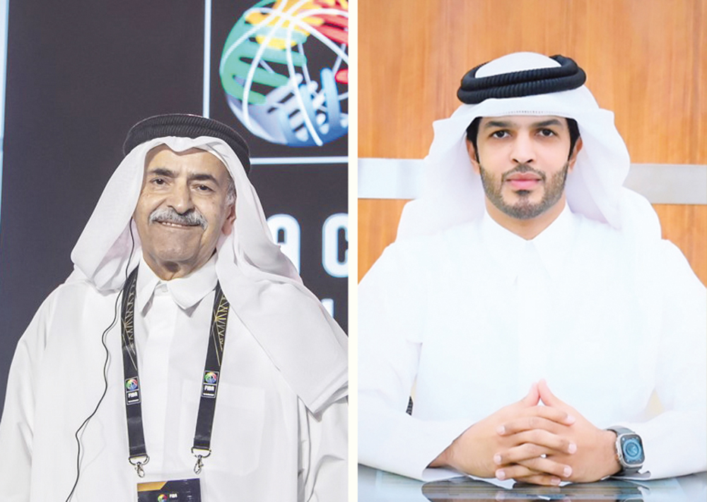 From left: FIBA President Sheikh Saud bin Ali Al Thani and QBF President Mohammed Saad Almeghaiseeb