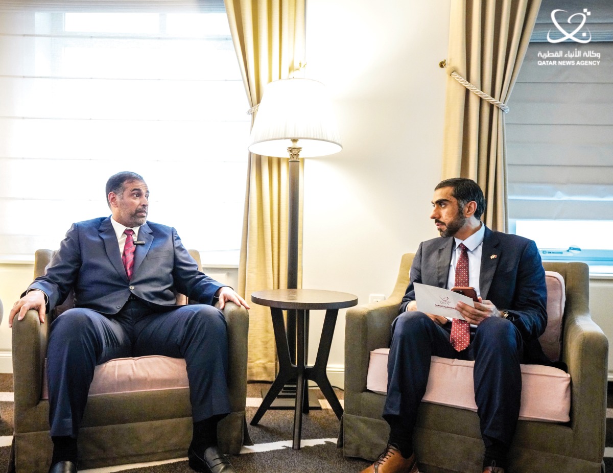 Minister of Environment and Climate Change Sheikh H E Dr. Faleh bin Nasser bin Ahmed bin Ali Al Thani speaking to QNA.