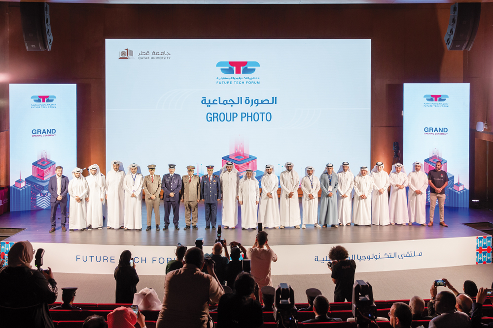 Vodafone officials during the first Future Technology Forum at Qatar University.