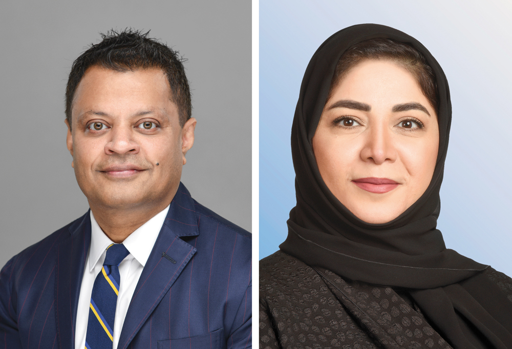 From left: Group CEO of GWC Ranjeev Menon, and Senior Executive Vice President QNB Group Heba Ali Al Tamimi