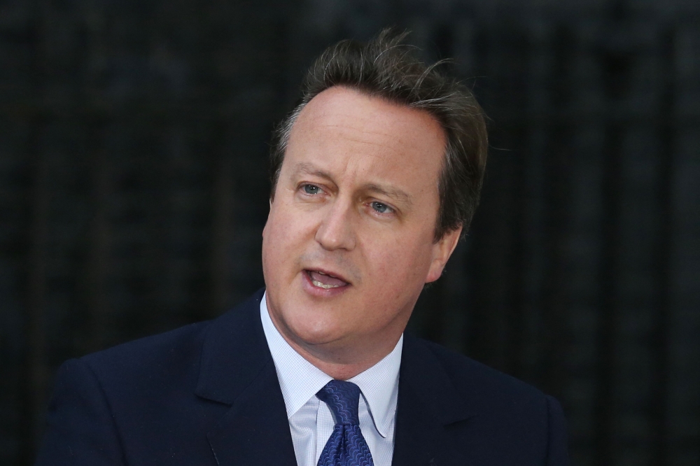 (Files) Outgoing British prime minister David Cameron speaks outside 10 Downing Street in central London on July 13, 2016. (Photo by Justin Tallis / AFP)
