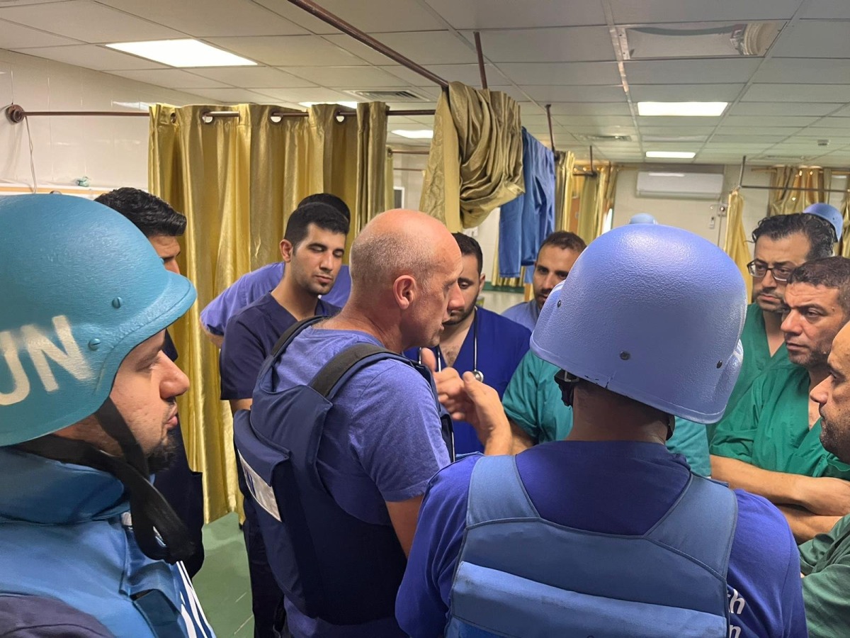 A joint UN humanitarian assessment team, led by WHO at Al-Shifa Hospital in northern Gaza