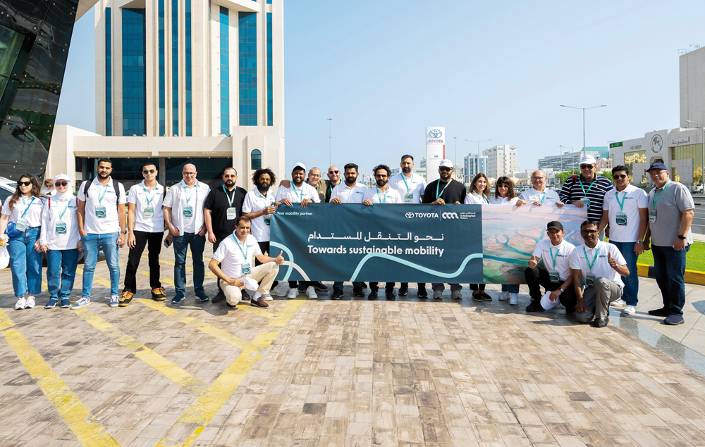 AAB Toyota officials taking part in the Qatar Sustainability Week.