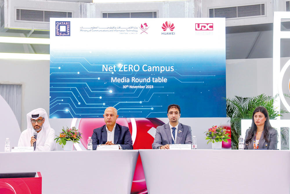 Officials from Huawei, UDC and Qatari Diar during the high-profile media rountable event.