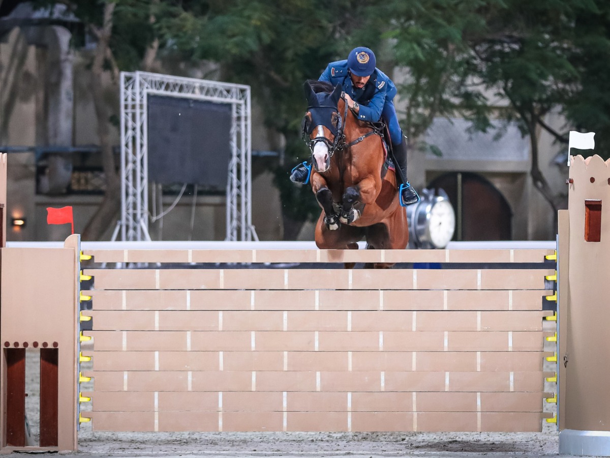 Saeed Nasser Al Qadi astride Carrera Denfer during the Big Tour competition. 