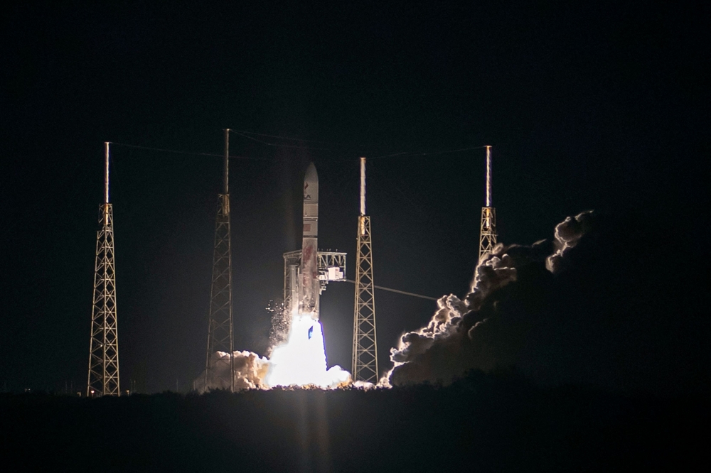 The brand new rocket, United Launch Alliance's (ULA) Vulcan Centaur, lifts off from Space Launch Complex 41d at Cape Canaveral Space Force Station in Cape Canaveral, Florida, on January 8, 2024. (Photo by Chandan Khanna / AFP)
