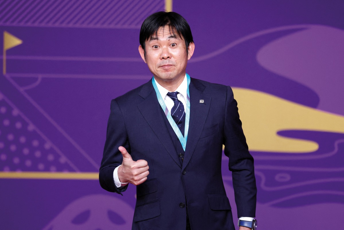 Japan head coach Hajime Moriyasu