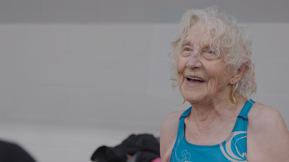 Brussel smiles with relief after finishing five races, and breaking three world records. Credit: Hannah Walsh