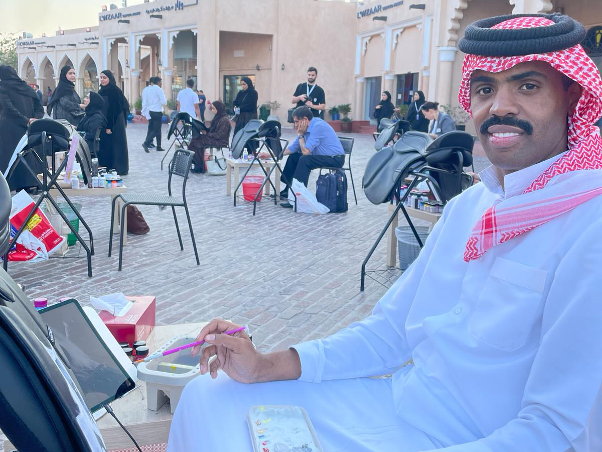 Artist Mohammad Johar at Katara 