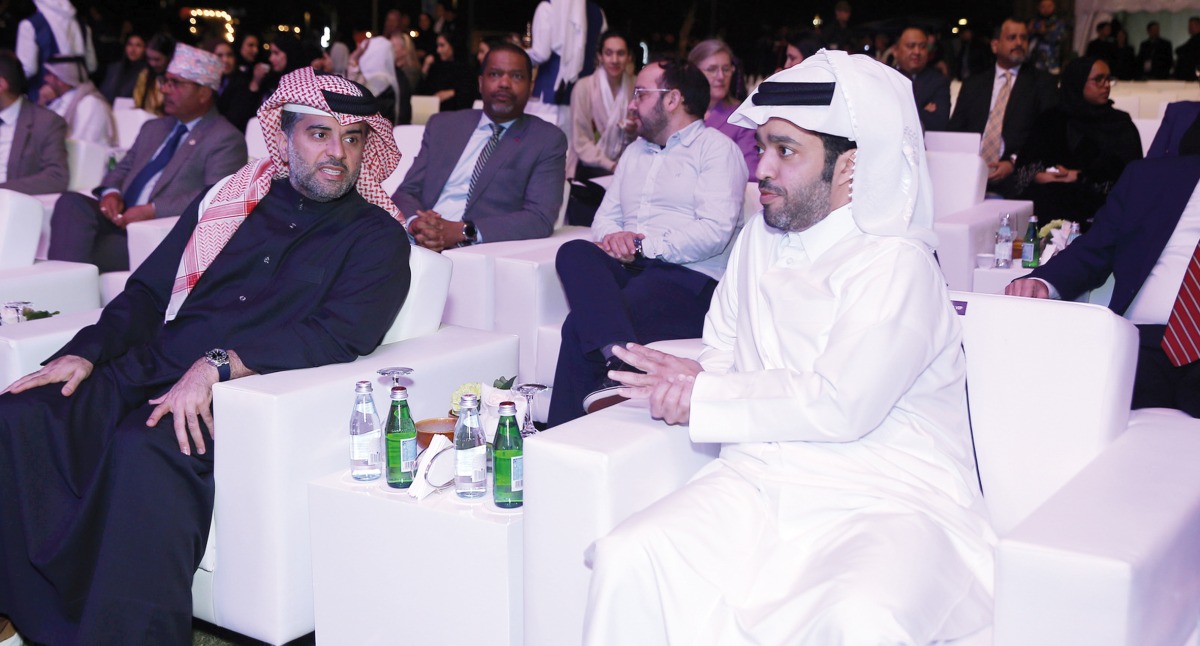 Qatar Airways Group Chief Executive Officer, Engr Badr Mohammed Al Meer (left) and Chairman of Qatar Tourism Saad bin Ali Al Kharji during the opening ceremony of the 13th Qatar International Food Festival. PIC: Rajan Vadakkemuriyil/ The Peninsula