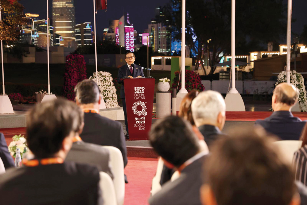 Ambassador of Ecuador in Qatar H E Pascual Del Cioppo addressing the event. 